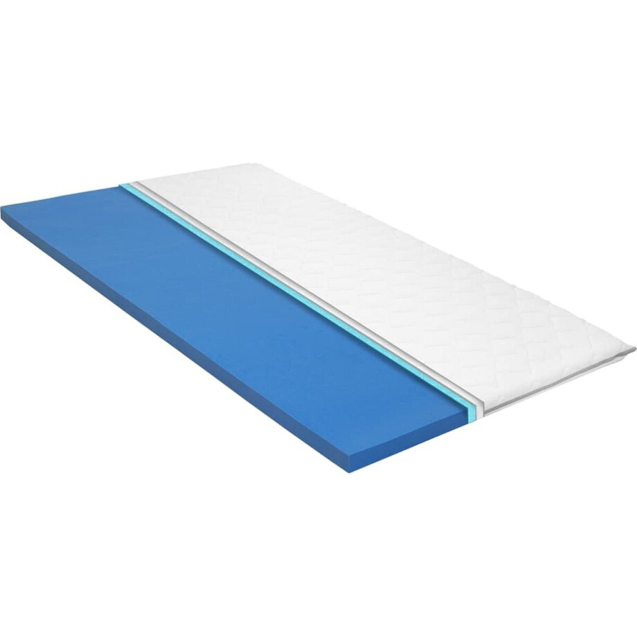 vidaXL - Topmatras - 6 - cm - visco-traagschuim - 100x200 - cm afbeelding 1