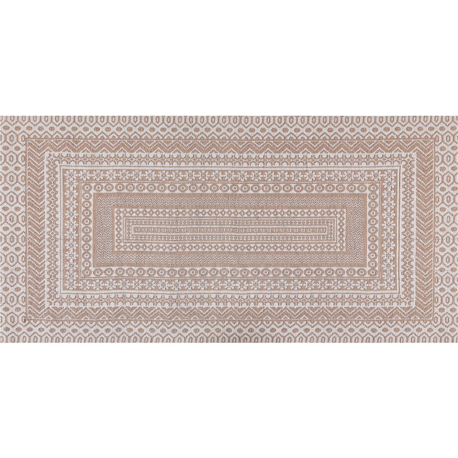 BELIANI BAGLAR - Jute vloerkleed - Beige/Wit - 80 x 150 cm - Jute BELIANI BAGLAR - Jute vloerkleed - Beige/Wit - 80 x 150 cm - Jute afbeelding 1