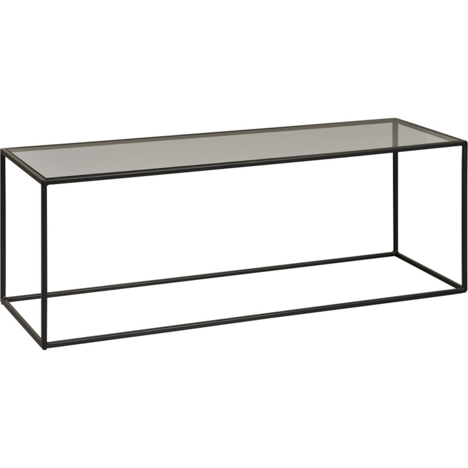 Salontafel Calp - Glas - Zwart - 96 x 34 x 32 cm (BxHxD) afbeelding 1