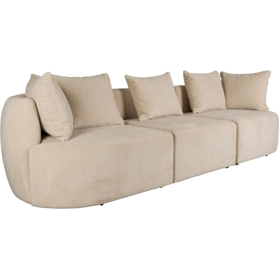 Dutchbone Rocca 4,5-zitsbank Latte/ Beige afbeelding 1