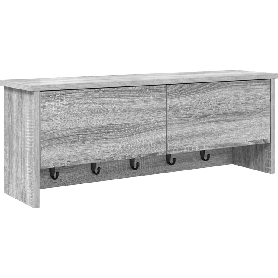 vidaXL - Wandgemonteerde - kapstok - Muurmontage - Grijs - Sonoma - Bewerkt - hout afbeelding 1