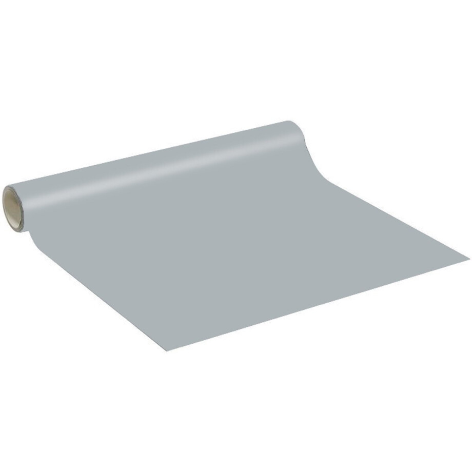 Decoratieve zelfklevende vinylsticker op rol per meter - Wasbare, waterdichte sticker voor muren, keukens en meubels - 60 cm x 20 m - Zilver afbeelding 1