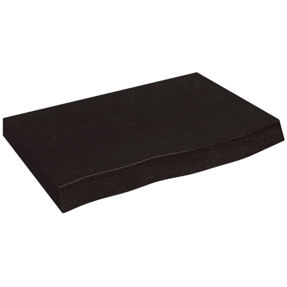 vidaXL Wandschap 60x40x(2-6)cm behandeld massief eikenhout donkerbruin - Wandschap - Wandschappen - Wandplank - Wandrek vidaXL Wandschap 60x40x(2-6)cm behandeld massief eikenhout donkerbruin - Wandschap - Wandschappen - Wandplank - Wandrek afbeelding 1