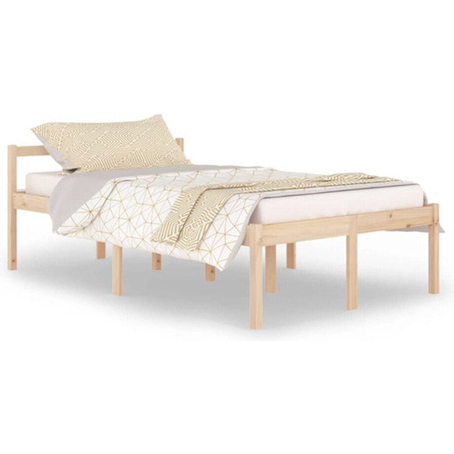 vidaXL - Seniorenbed - massief - grenenhout - 120x200 - cm vidaXL - Seniorenbed - massief - grenenhout - 120x200 - cm afbeelding 1