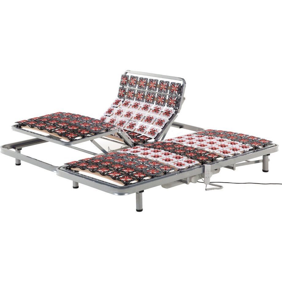 BELIANI STAR - Elektrische lattenbodem - Lichtgrijs - 180 x 200 cm - Staal BELIANI STAR - Elektrische lattenbodem - Lichtgrijs - 180 x 200 cm - Staal afbeelding 1