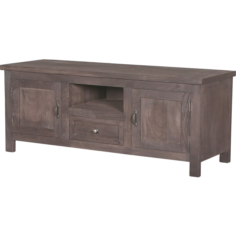 by Mooss - TV Meubel - Bruin - Hout - Umber - Landelijk - Deuren - Lade - Nis by Mooss - TV Meubel - Bruin - Hout - Umber - Landelijk - Deuren - Lade - Nis afbeelding 1