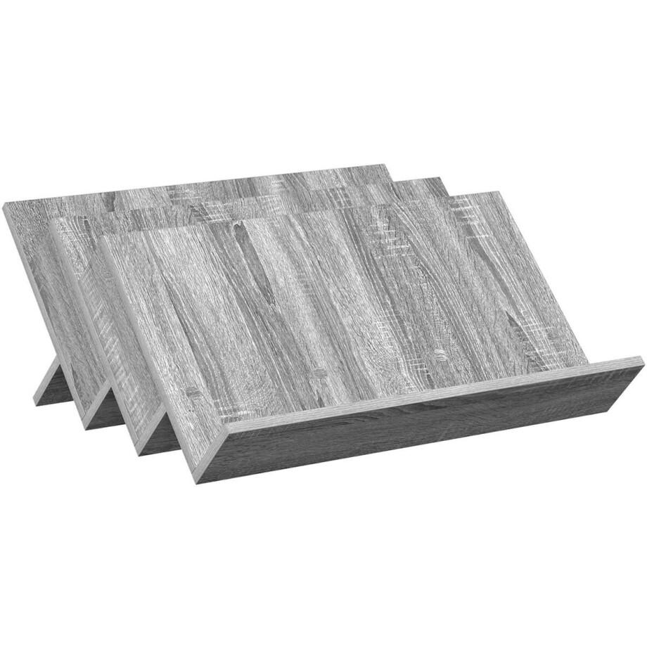 vidaXL - Tijdschriftenrek - Grijs - Sonoma - 65 - x - 53 - x - 28,5 - cm - Bewerkt - hout afbeelding 1