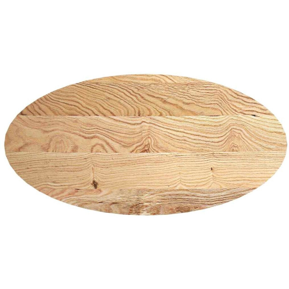 vidaXL - Tafelblad - 120x60x4 - cm - ovaal - massief - eikenhout vidaXL - Tafelblad - 120x60x4 - cm - ovaal - massief - eikenhout afbeelding 1