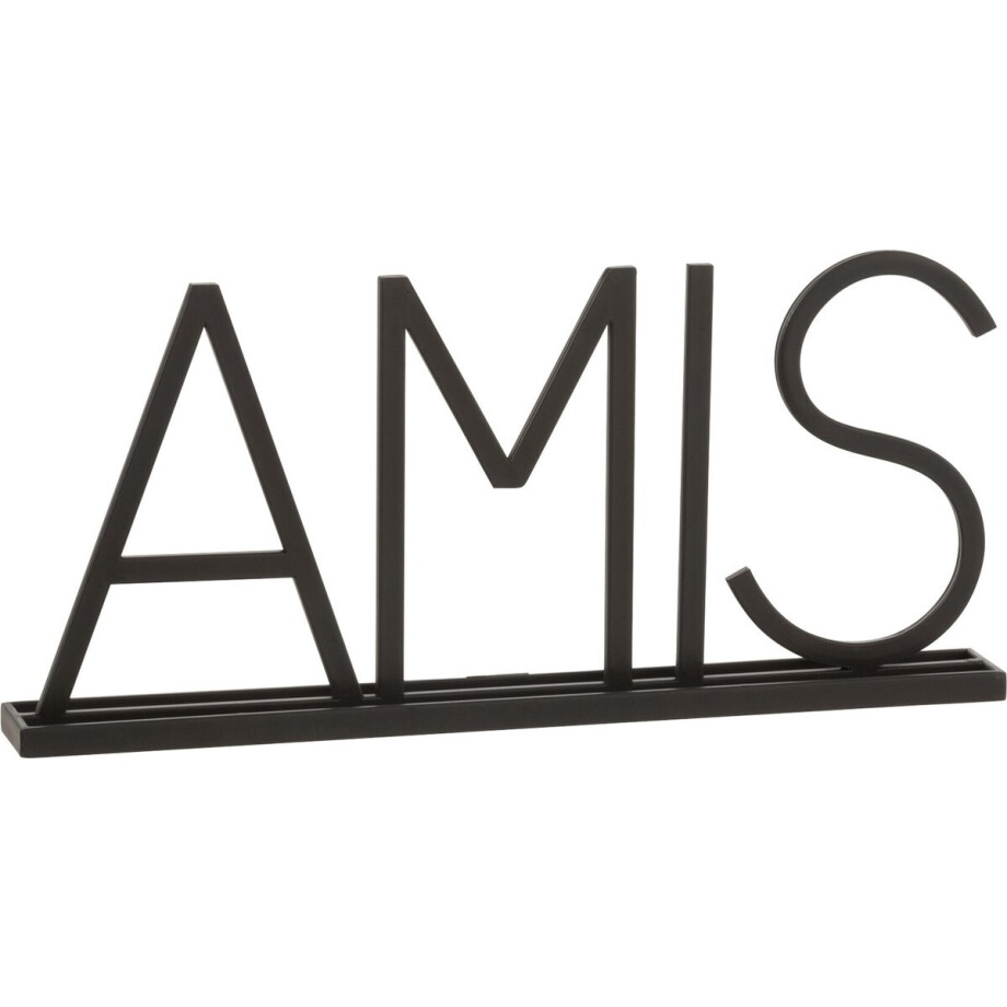J-Line decoratie Amis - metaal - zwart afbeelding 1