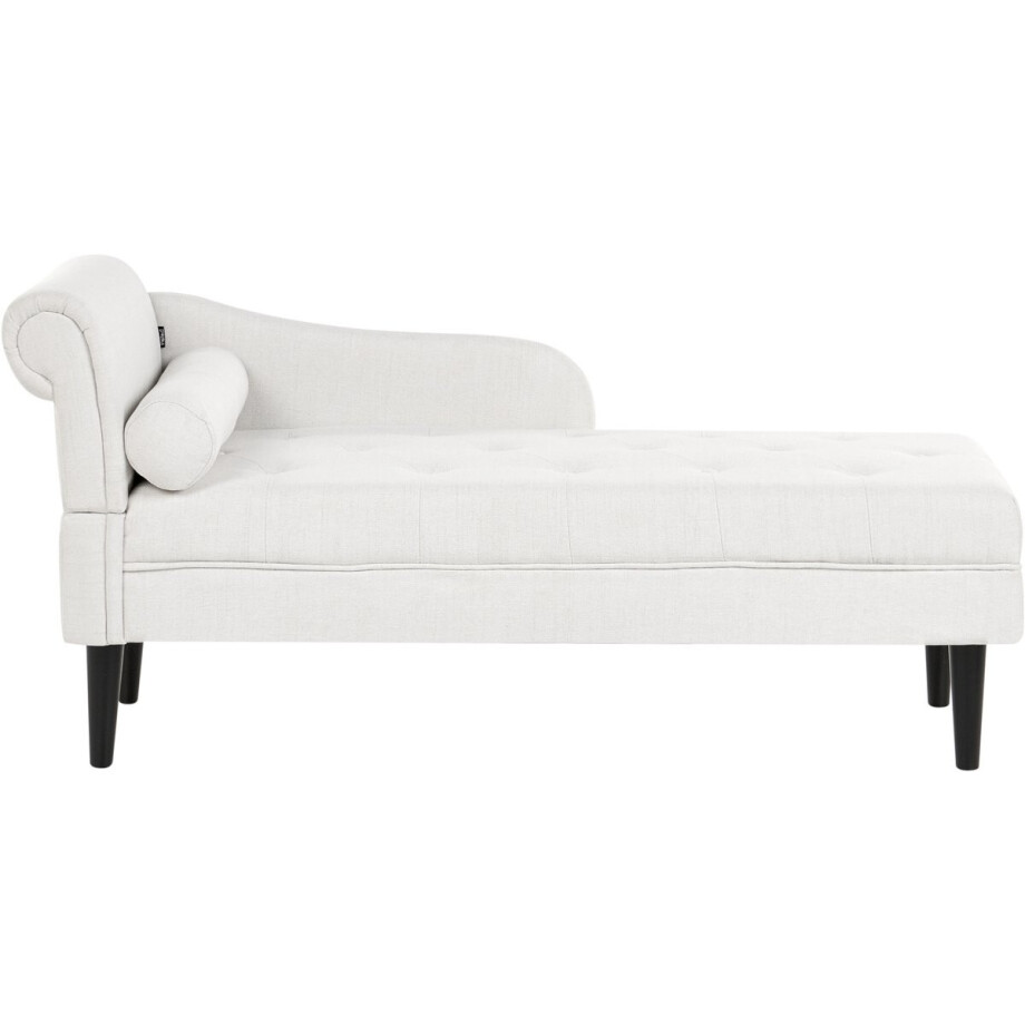 BELIANI YVOIRE - Chaise longue - Off-white - Linkszijdig - Stof BELIANI YVOIRE - Chaise longue - Off-white - Linkszijdig - Stof afbeelding 1