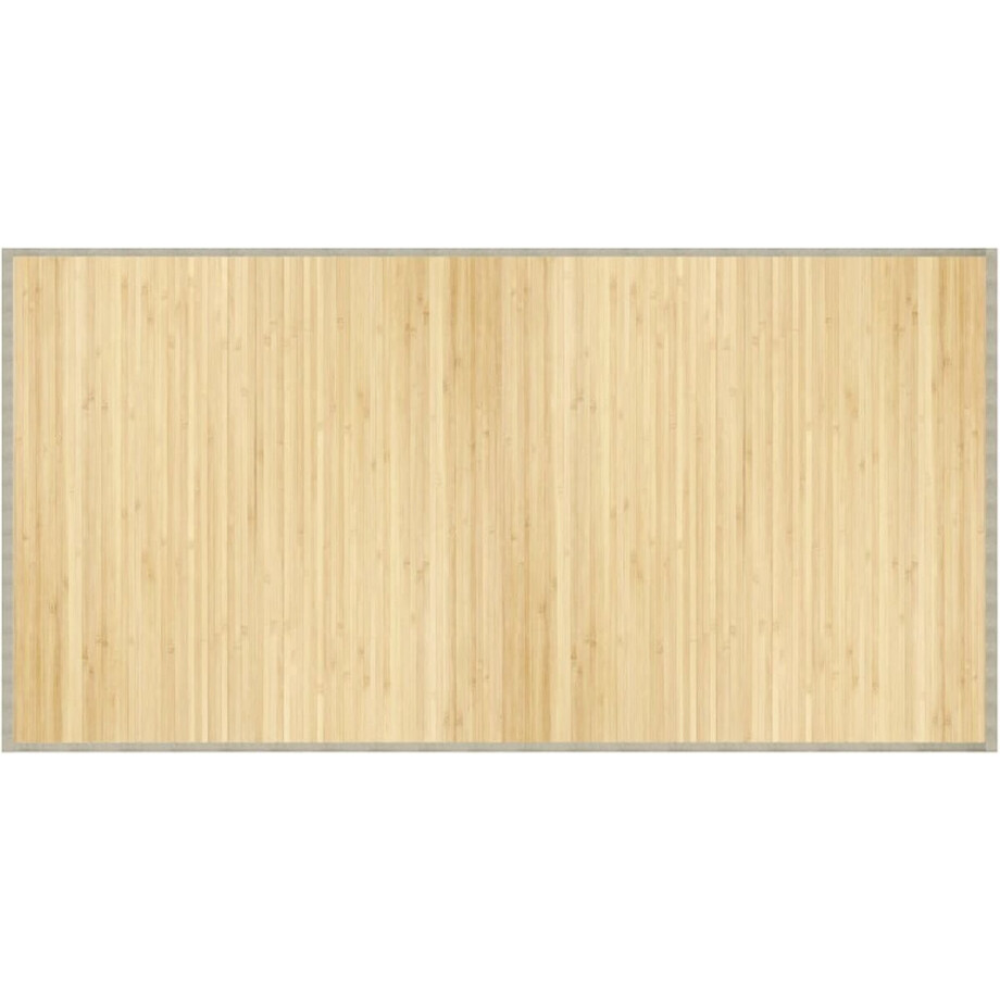 vidaXL - Vloerkleed - rechthoekig - 100x200 - cm - bamboe - lichtnaturel afbeelding 1