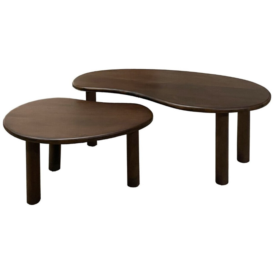 Salontafel Brix | Bruin Mangohout afbeelding 1