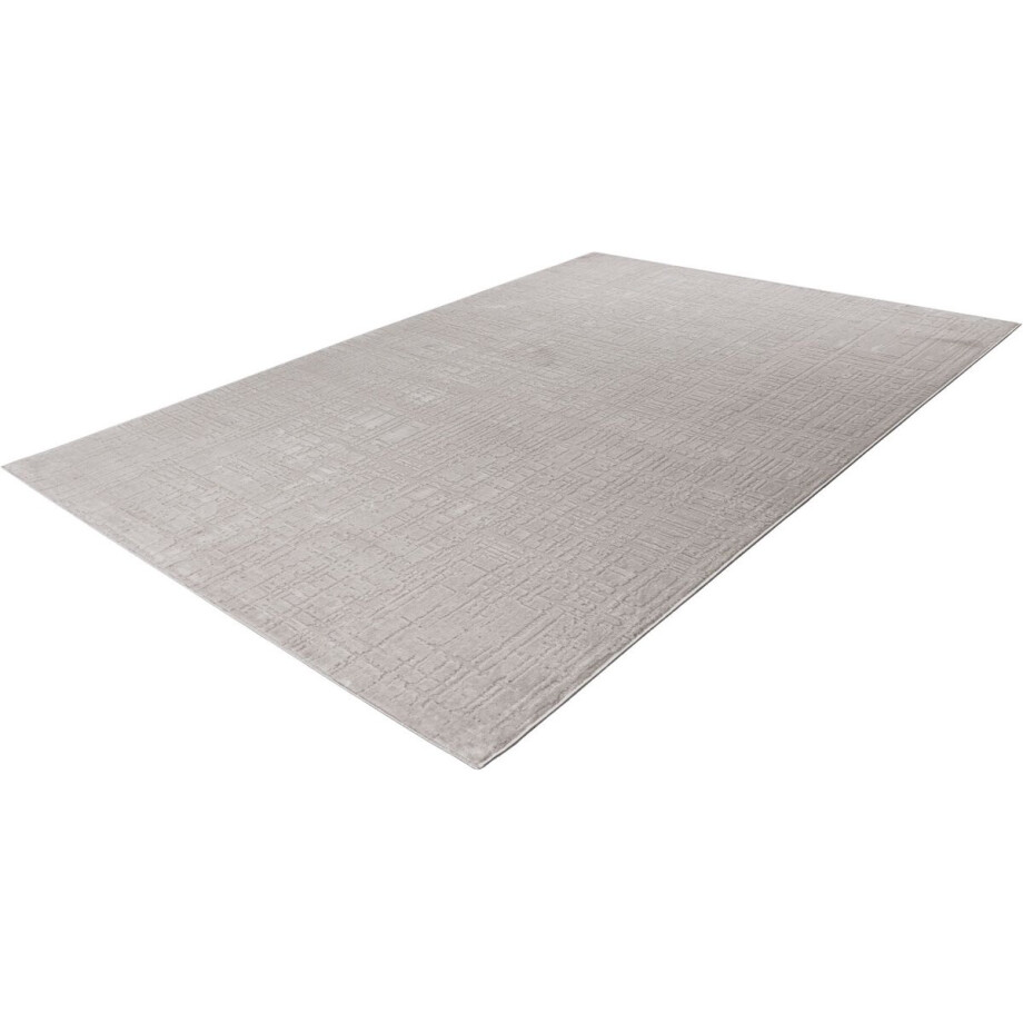 Lalee Vloerkleed - Laagpolig - Modern Tapijt - Zilver - 3D-effect - Japandi-stijl - Comfortabel en Duurzaam afbeelding 1