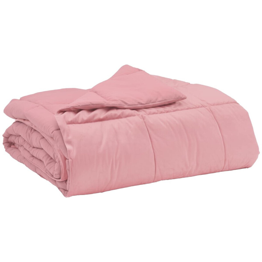 vidaXL - Zomer - Deken - Gekwilt - Roze - 140 - x - 200 - cm - Microvezel vidaXL - Zomer - Deken - Gekwilt - Roze - 140 - x - 200 - cm - Microvezel afbeelding 1