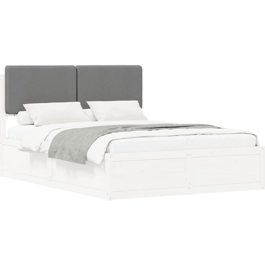 vidaXL - Bedframe - met - Gevoerde - Hoofdbord - Zwart - 75 - x - 190 - cm afbeelding 1