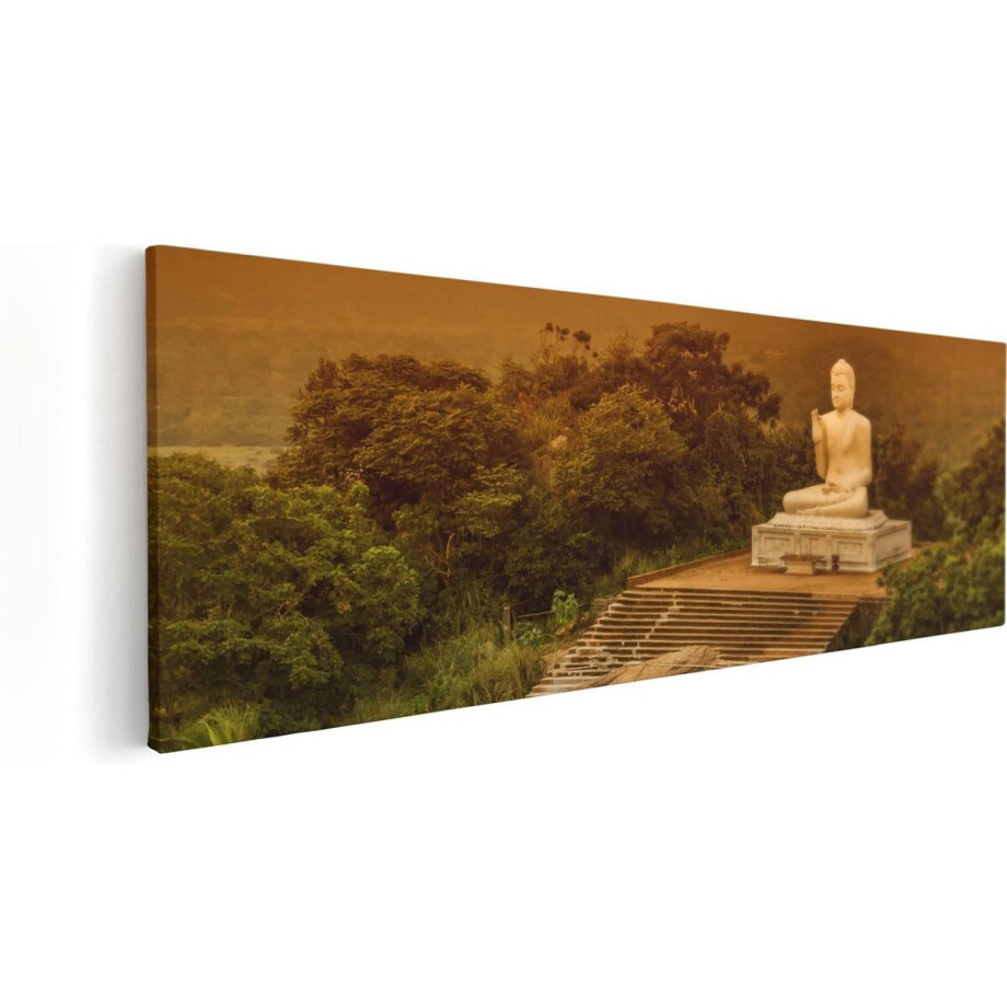 Artaza Canvas Schilderij Boeddha Beeld Bij Een Tempel In Het Bos - 60x20 - Foto Op Canvas - Canvas Print Artaza Canvas Schilderij Boeddha Beeld Bij Een Tempel In Het Bos - 60x20 - Foto Op Canvas - Canvas Print afbeelding 1