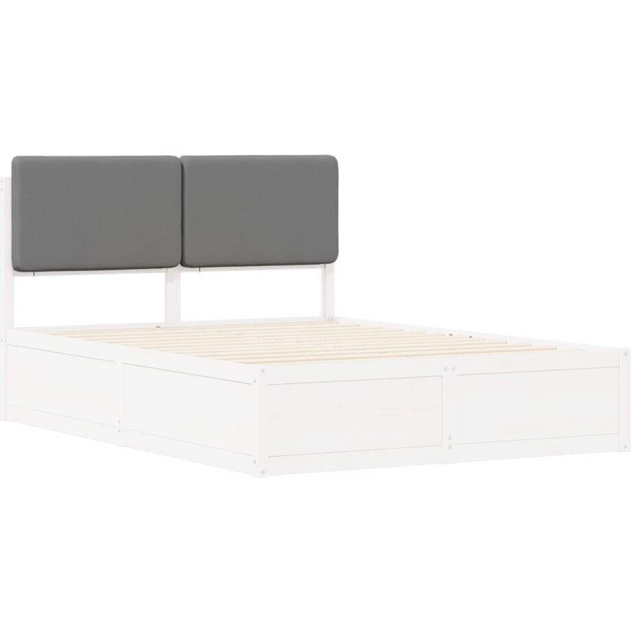 vidaXL - Bedframe - met - Gevoerde - Hoofdbord - Donkergrijs - 135 - x - 190 - cm vidaXL - Bedframe - met - Gevoerde - Hoofdbord - Donkergrijs - 135 - x - 190 - cm afbeelding 1