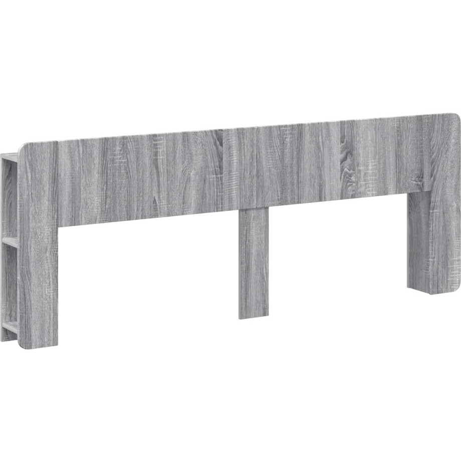 vidaXL - Hoofdeinde - Kast - met - opslag - Grijs - sonoma - Bewerkt - hout afbeelding 1