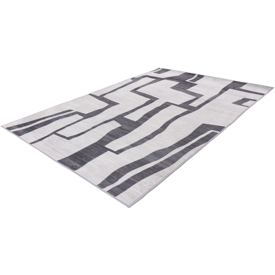 Lalee Vloerkleed - Wasbaar Tapijt - Modern Design - Zilver - Antislip Onderzijde - Budgetvriendelijk en Praktisch afbeelding 1