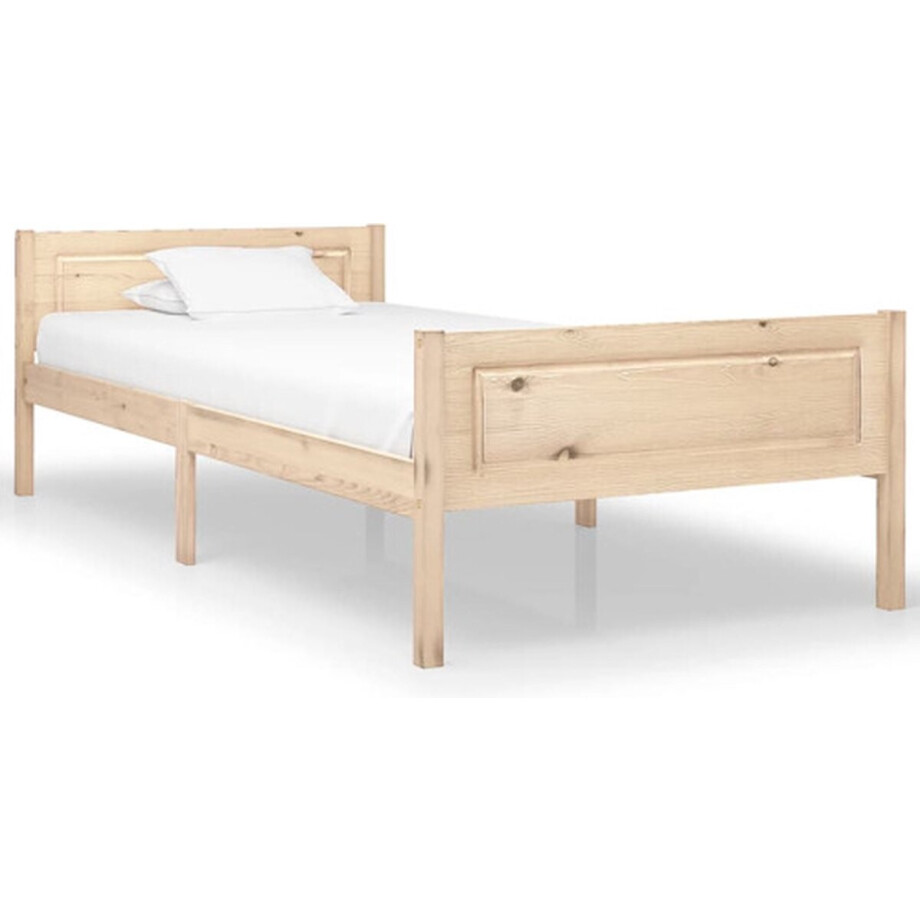 vidaXL - Bedframe - massief - grenenhout - 100x200 - cm vidaXL - Bedframe - massief - grenenhout - 100x200 - cm afbeelding 1