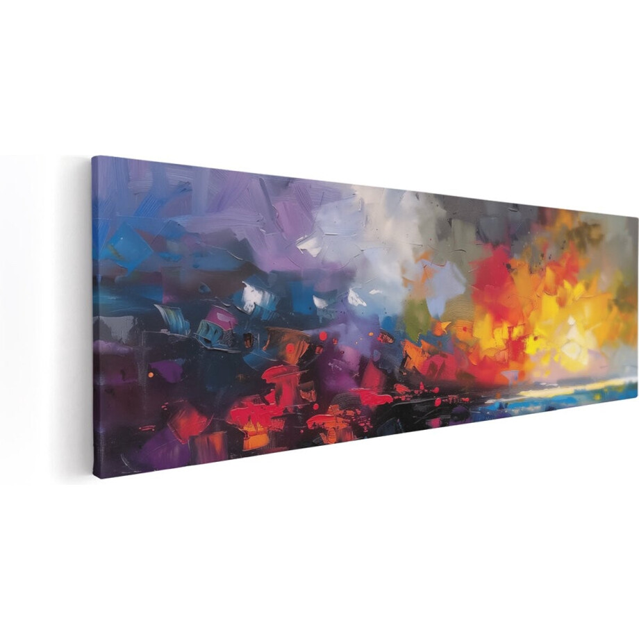 Artaza Canvas Schilderij Abstract - 90x30 cm - Wanddecoratie Woonkamer - Muurdecoratie Kleurrijk - Schilderijen Op Canvas Artaza Canvas Schilderij Abstract - 90x30 cm - Wanddecoratie Woonkamer - Muurdecoratie Kleurrijk - Schilderijen Op Canvas afbeelding 1