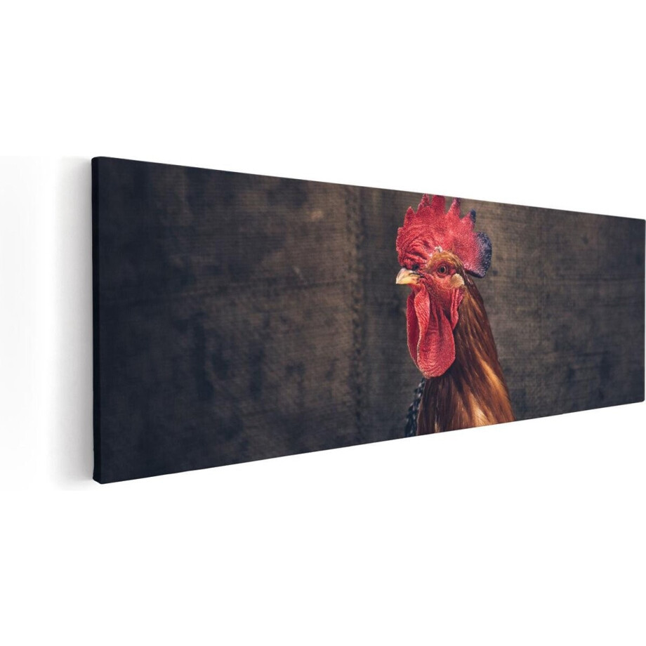 Artaza Canvas Schilderij Haan van Dichtbij - 90x30 - Foto Op Canvas - Canvas Print Artaza Canvas Schilderij Haan van Dichtbij - 90x30 - Foto Op Canvas - Canvas Print afbeelding 1