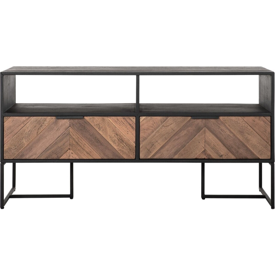 DTP Home TV-meubel Criss Cross met 2 lades en 2 open vakken – 120x40x60 cm afbeelding 1
