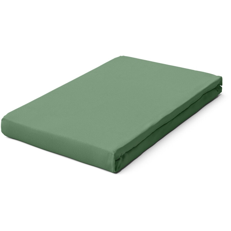 Schlafgut Pure Jersey Boxspring Hoeslaken M - 120x200 - 130x220 665 Green Mid afbeelding 1