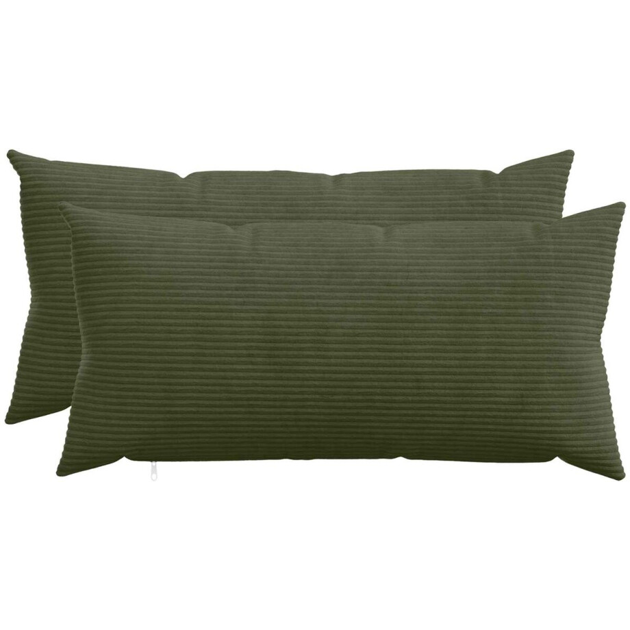 vidaXL - Kussensloop - 2 - pcs - HEERLEN - Groen - 40 - x - 70 - cm - corduroy vidaXL - Kussensloop - 2 - pcs - HEERLEN - Groen - 40 - x - 70 - cm - corduroy afbeelding 1