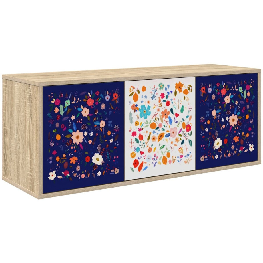 vidaXL - Wand - gemonteerd - TV - Kast - MAINZ - 102 - x - 33 - x - 40 - cm - Sonoma - Eiken afbeelding 1