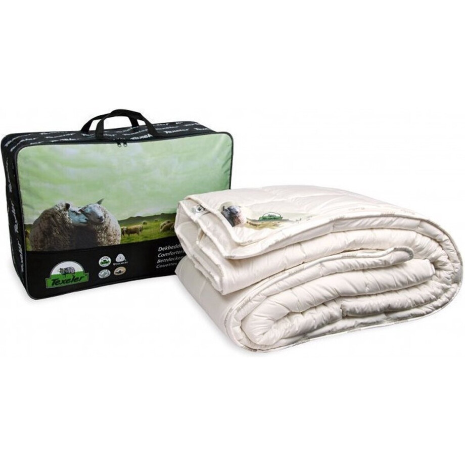 Texeler Dekbed PuurNatuur Perkal 4-seizoenen wol Extra breed 260x220 cm afbeelding 1