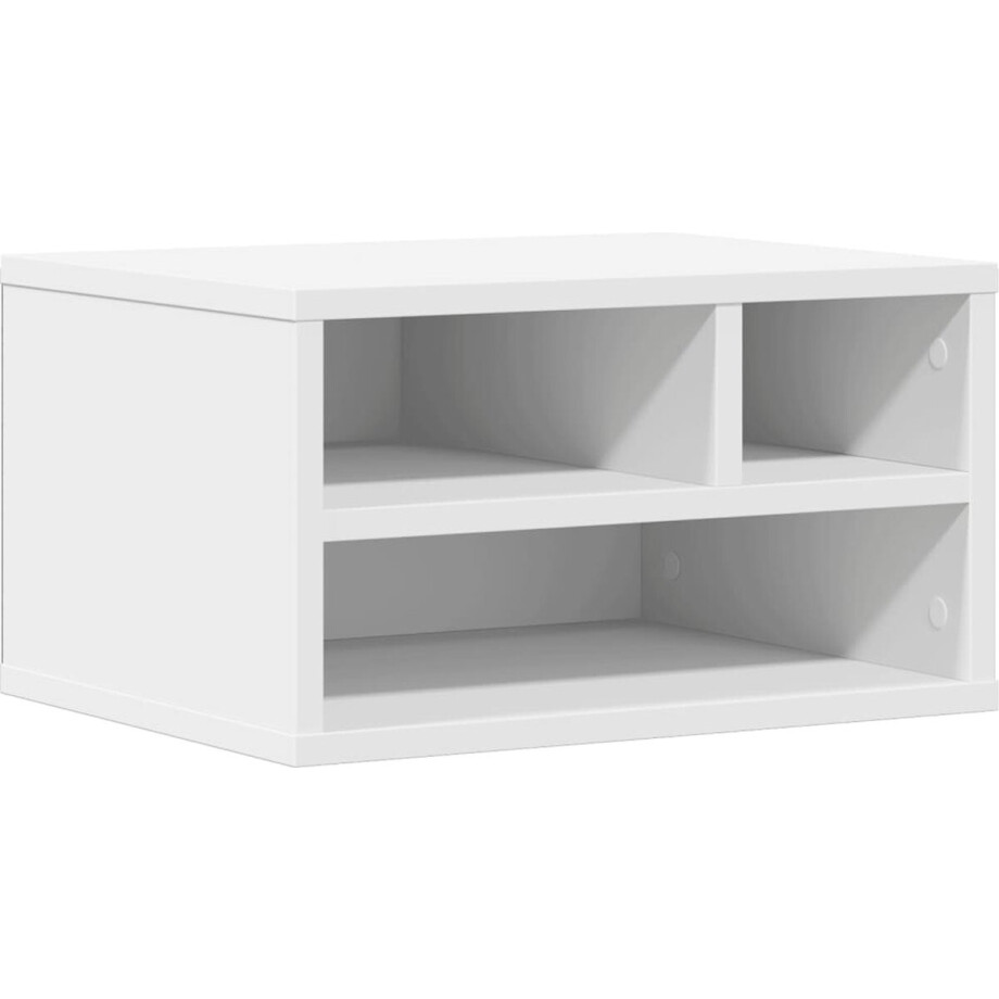 vidaXL - Printerkastje - 40x32x22,5 - cm - bewerkt - hout - wit vidaXL - Printerkastje - 40x32x22,5 - cm - bewerkt - hout - wit afbeelding 1