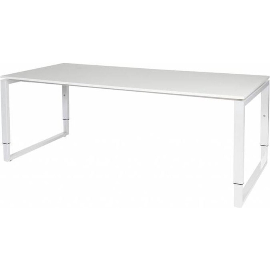 Verstelbaar Bureau - Domino Plus 200x90 wit - wit frame afbeelding 1