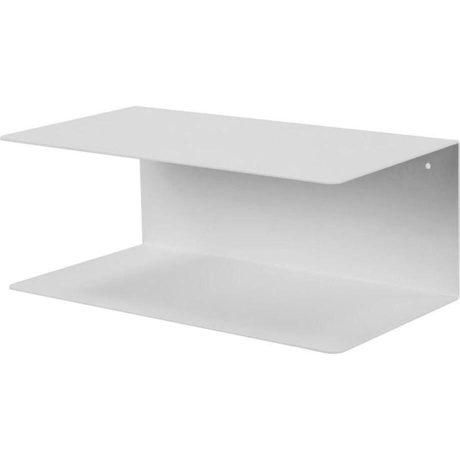 Lisomme Yara metalen wandplank wit - 35 x 20 cm afbeelding 1