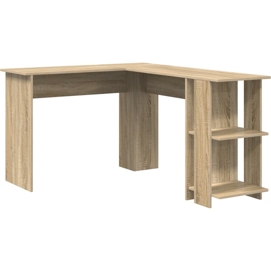 vidaXL - Hoekbureau - Sonoma - Eik - Bewerkt - hout - 140 - x - 113,5 - x - 75 - cm vidaXL - Hoekbureau - Sonoma - Eik - Bewerkt - hout - 140 - x - 113,5 - x - 75 - cm afbeelding 1