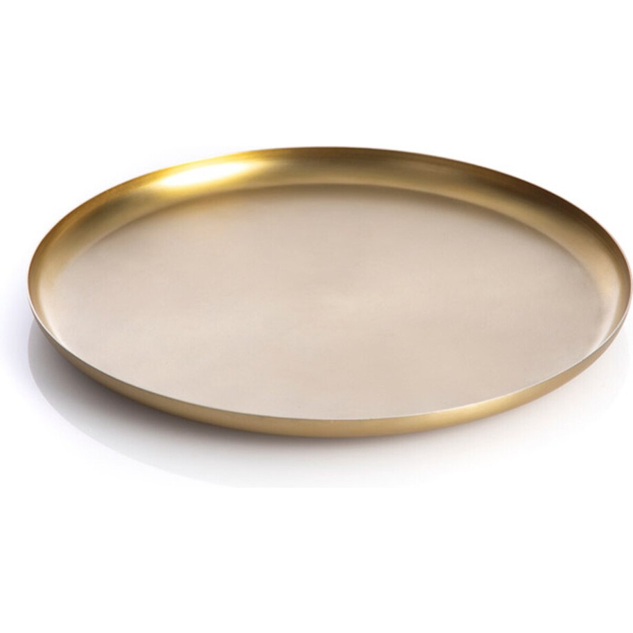 XLBoom Bao Dienblad Small - RVS - Rond - Goud - Ø 25 cm afbeelding 1