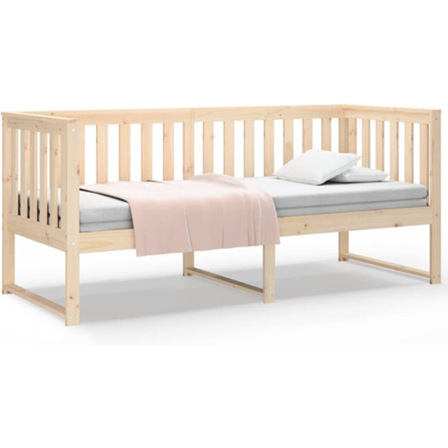 vidaXL - Slaapbank - zonder - matras - 80x200 - cm - massief - grenenhout afbeelding 1