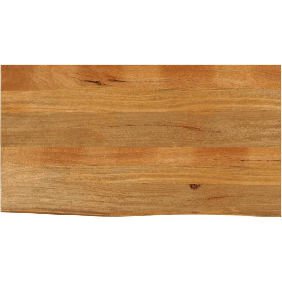 vidaXL - Tafelblad - met - natuurlijke - rand - 100x60x2,5 - cm - massief - mangohout afbeelding 1