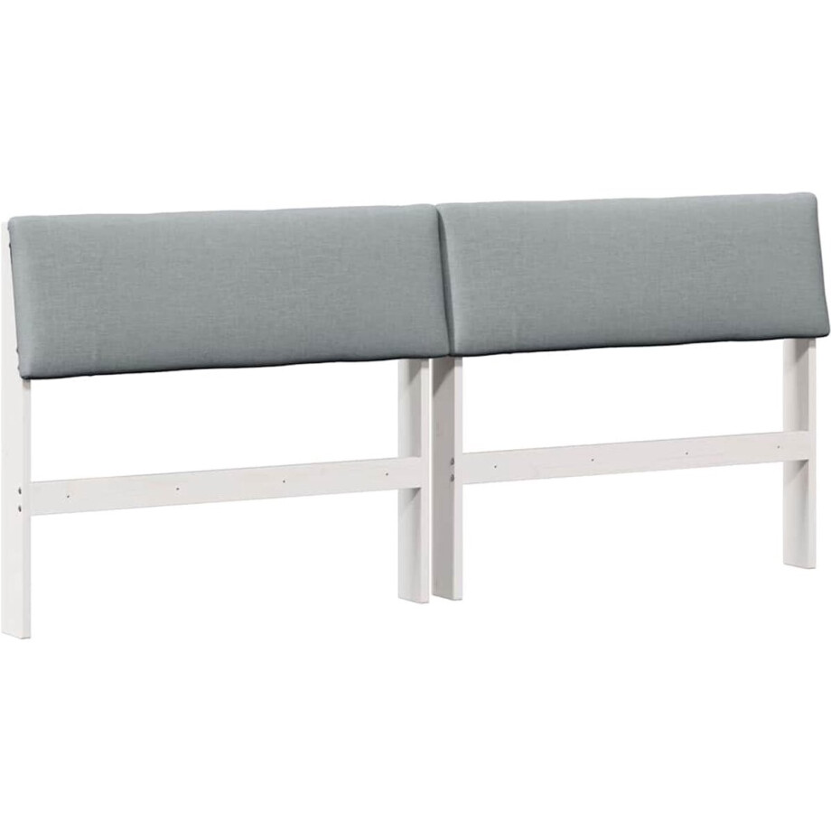 vidaXL - Gestoffeerd - hoofdbord - Lichtgrijs - 180 - cm - Massief - grenenhout afbeelding 1