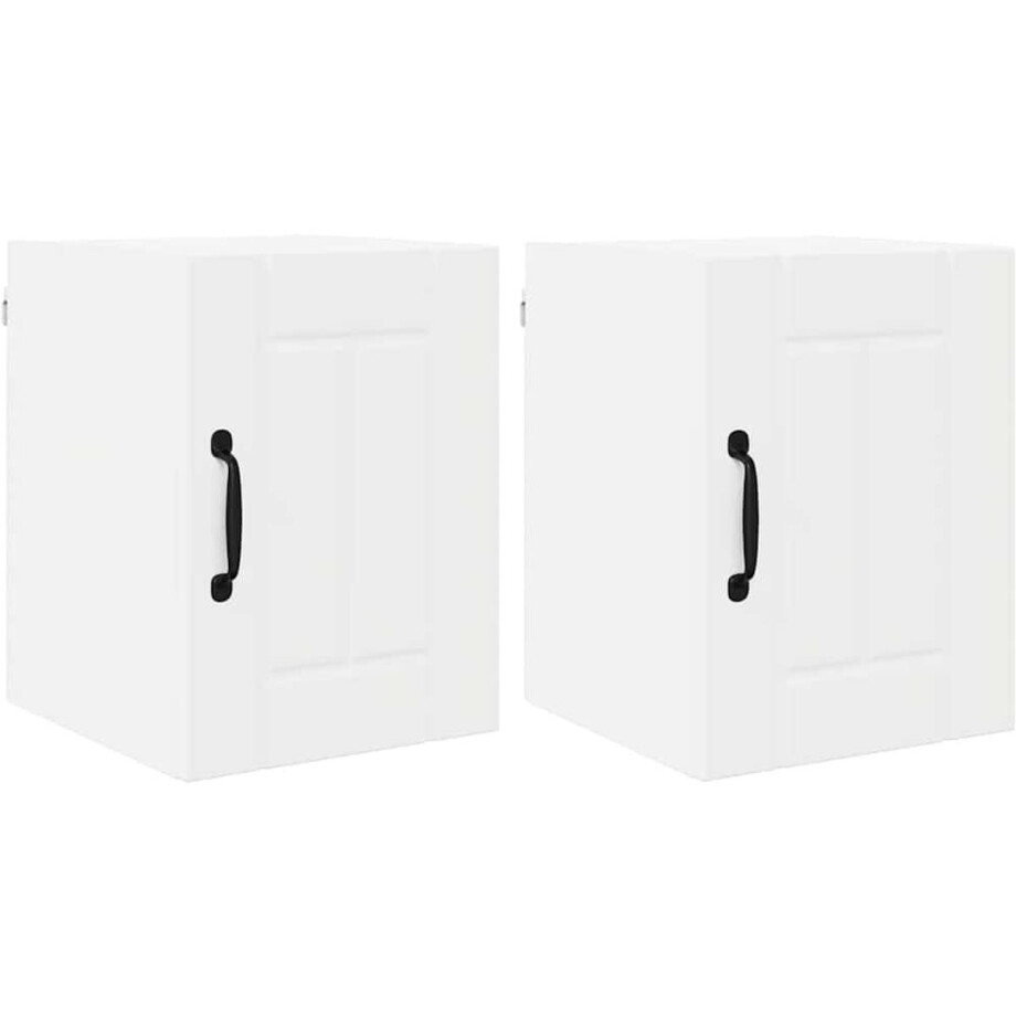 vidaXL - Vaatwasserpaneel - Lucca - 2 - pcs - Wit - 30 - x - 31 - x - 40 - cm - Bewerkt - hout afbeelding 1