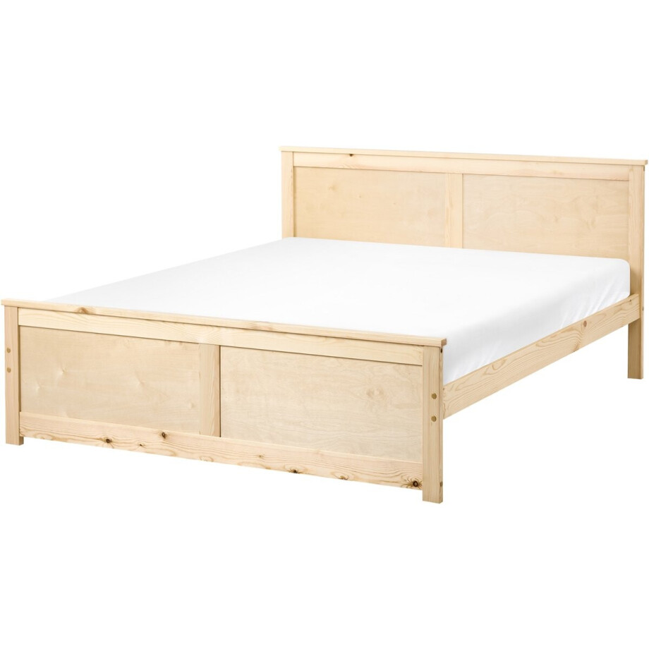 DAUPHIN - Tweepersoonsbed - Naturel - 140 x 200 cm - Hout DAUPHIN - Tweepersoonsbed - Naturel - 140 x 200 cm - Hout afbeelding 1
