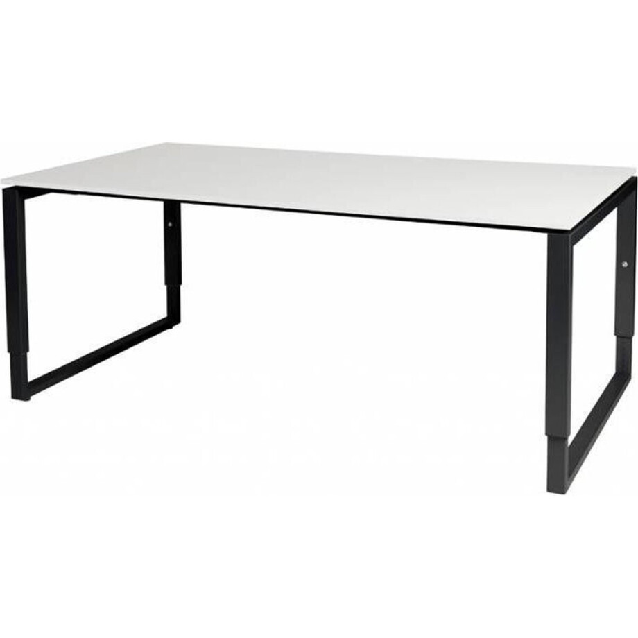 Vergadertafel - Verstelbaar - 180x100 grijs - zwart frame afbeelding 1