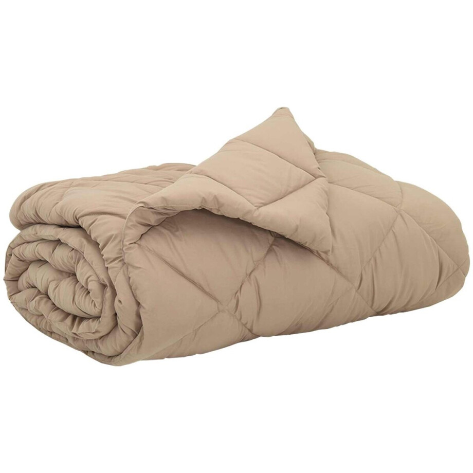 vidaXL - Zomer - Deken - Taupe - 220 - x - 200 - cm - Microvezel vidaXL - Zomer - Deken - Taupe - 220 - x - 200 - cm - Microvezel afbeelding 1