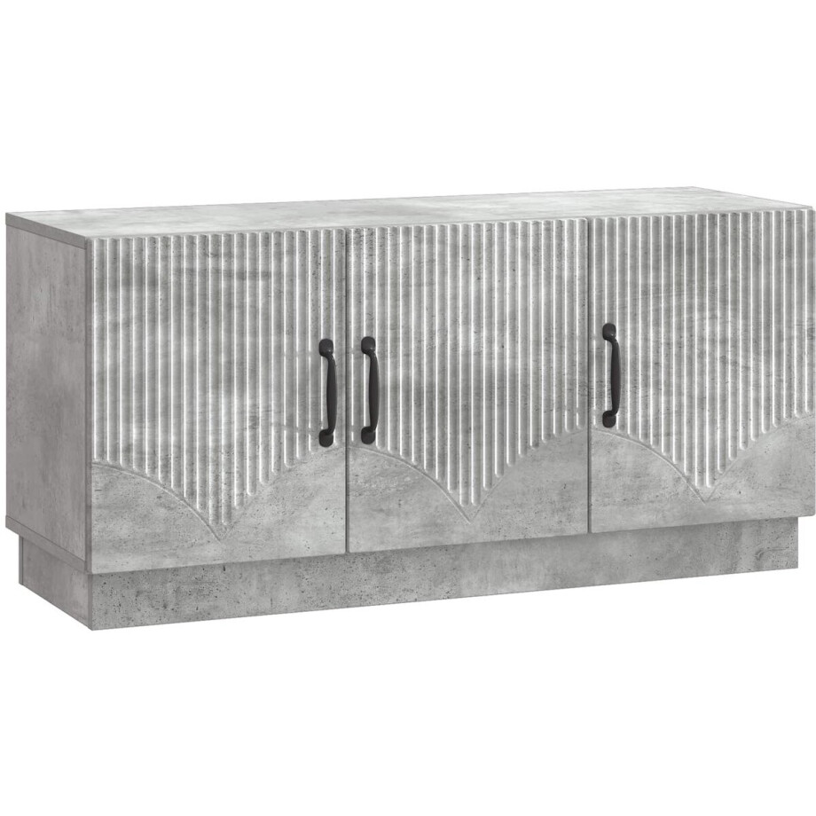 vidaXL - TV - Kast - Betongrijs - 99 - x - 34,5 - x - 47 - cm - Bewerkt - hout vidaXL - TV - Kast - Betongrijs - 99 - x - 34,5 - x - 47 - cm - Bewerkt - hout afbeelding 1