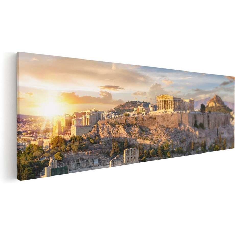 Artaza Canvas Schilderij Athene - 90x30 cm - Wanddecoratie Griekenland - Muurdecoratie Zonsondergang - Schilderijen Op Canvas Skyline Artaza Canvas Schilderij Athene - 90x30 cm - Wanddecoratie Griekenland - Muurdecoratie Zonsondergang - Schilderijen Op Canvas Skyline afbeelding 1