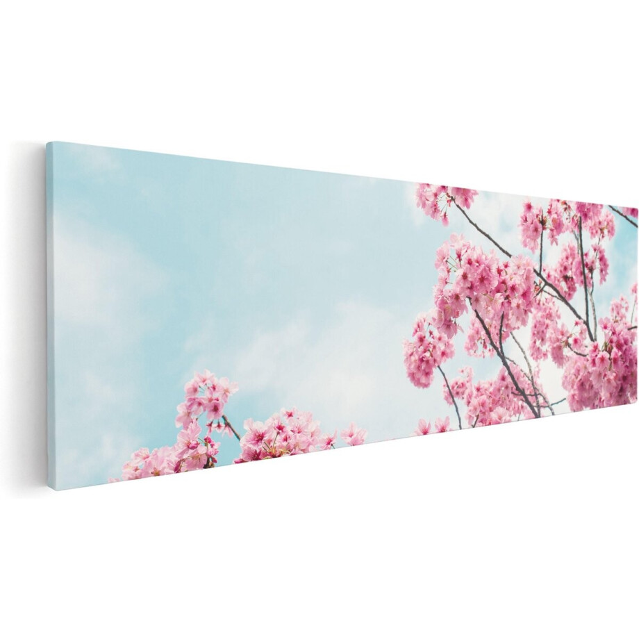 Artaza Canvas Schilderij Roze Bloesemboom - Bloemen - 90x30 - Foto Op Canvas - Canvas Print Artaza Canvas Schilderij Roze Bloesemboom - Bloemen - 90x30 - Foto Op Canvas - Canvas Print afbeelding 1
