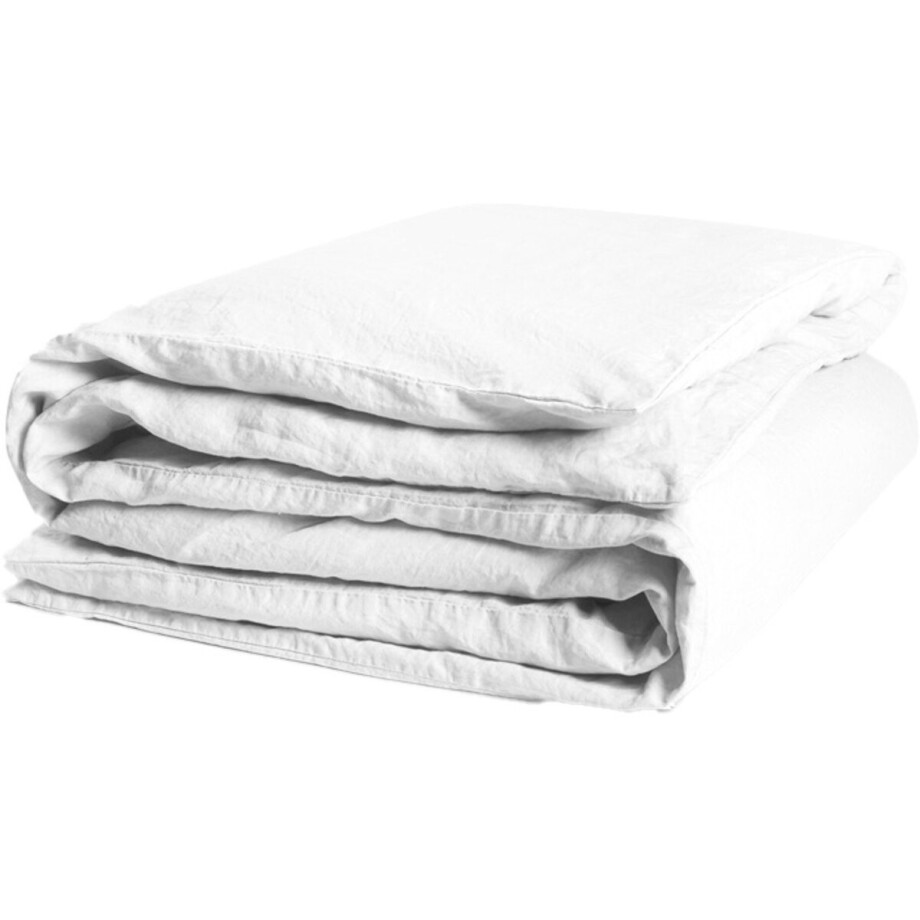 Yumeko dekbedovertrek gewassen linnen wit 260x240 (zonder slopen) - Biologisch & ecologisch Yumeko dekbedovertrek gewassen linnen wit 260x240 (zonder slopen) - Biologisch & ecologisch afbeelding 1