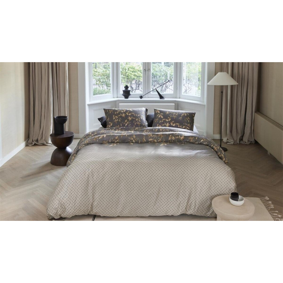 Beddinghouse Khai dekbedovertrek - Eenpersoons - 140x200/220 cm - Antraciet afbeelding 1