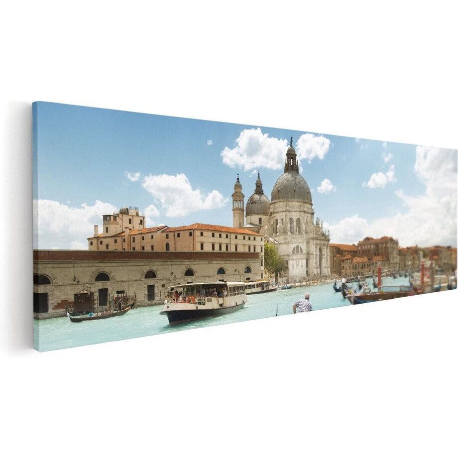 Artaza Canvas Schilderij Basiliek San Marco in Venetië op het Water - 60x20 - Foto Op Canvas - Canvas Print afbeelding 1