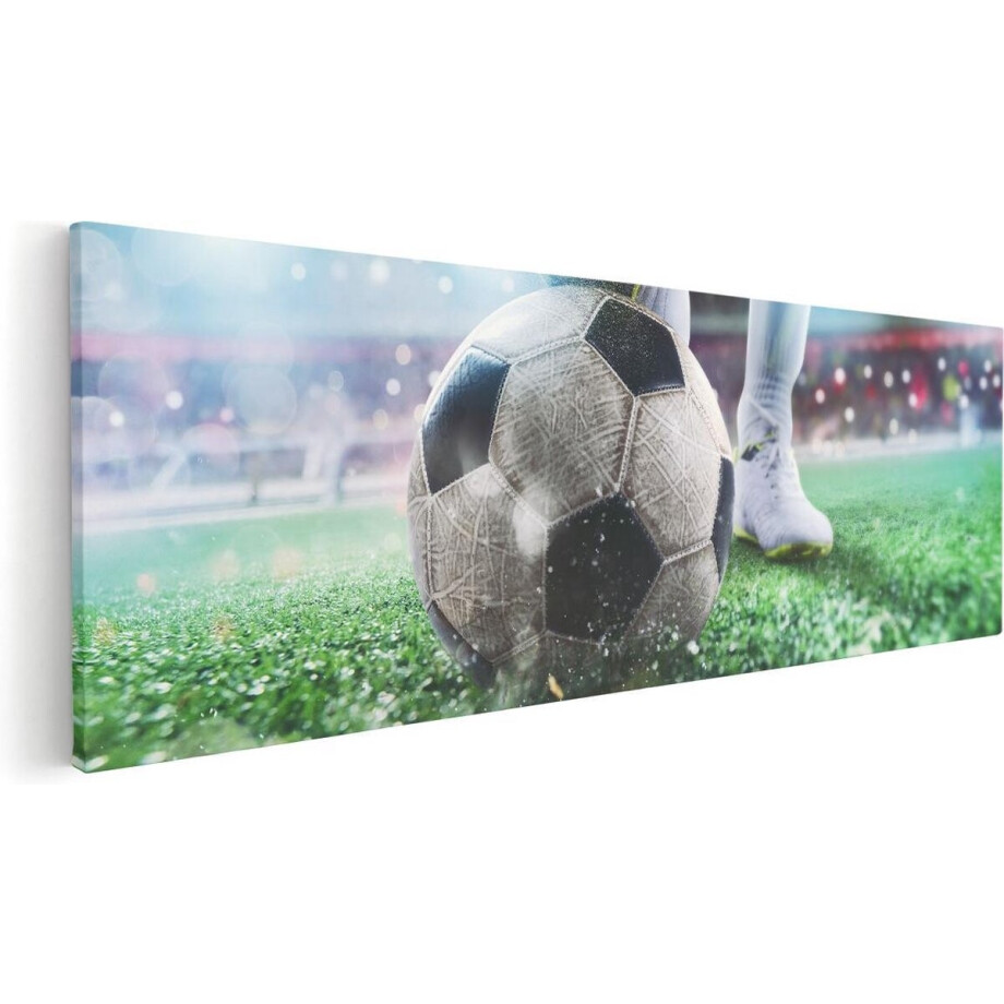 Artaza Canvas Schilderij Voetbal - 90x30 cm - Wanddecoratie Stadion - Muurdecoratie Voetballer - Schilderijen Op Canvas Artaza Canvas Schilderij Voetbal - 90x30 cm - Wanddecoratie Stadion - Muurdecoratie Voetballer - Schilderijen Op Canvas afbeelding 1